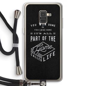 CaseCompany Life: Samsung Galaxy A8 (2018) Transparant Hoesje met koord