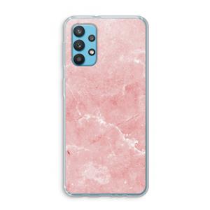 CaseCompany Roze marmer: Samsung Galaxy A32 4G Transparant Hoesje