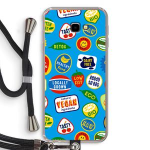 CaseCompany Fruitsticker: Samsung Galaxy J4 Plus Transparant Hoesje met koord