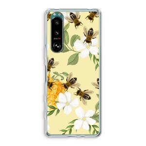 CaseCompany No flowers without bees: Sony Xperia 5 III Transparant Hoesje