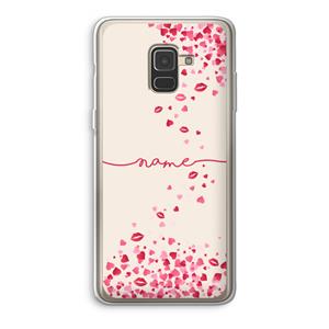 CaseCompany Hartjes en kusjes: Samsung Galaxy A8 (2018) Transparant Hoesje