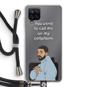 CaseCompany Hotline bling: Samsung Galaxy A12 Transparant Hoesje met koord