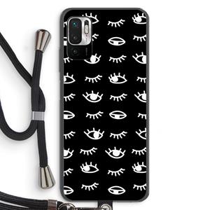 CaseCompany Eye pattern #3: Xiaomi Redmi Note 10 5G Transparant Hoesje met koord