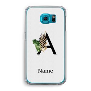 CaseCompany Charcoal Flora: Samsung Galaxy S6 Transparant Hoesje