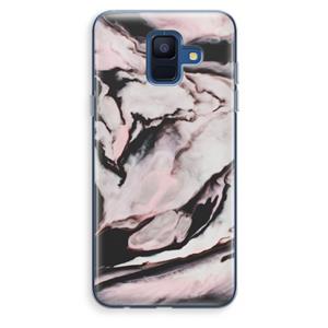 CaseCompany Roze stroom: Samsung Galaxy A6 (2018) Transparant Hoesje
