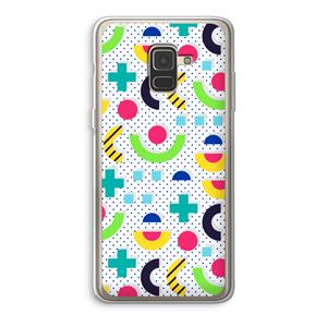 CaseCompany 8-bit N°1: Samsung Galaxy A8 (2018) Transparant Hoesje