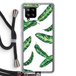 CaseCompany Lange bladeren: Samsung Galaxy A42 5G Transparant Hoesje met koord