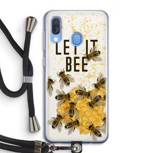 CaseCompany Let it bee: Samsung Galaxy A40 Transparant Hoesje met koord