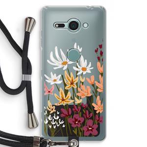 CaseCompany Painted wildflowers: Sony Xperia XZ2 Compact Transparant Hoesje met koord