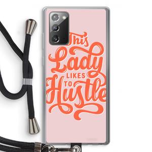 CaseCompany Hustle Lady: Samsung Galaxy Note 20 / Note 20 5G Transparant Hoesje met koord