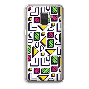 CaseCompany 8-bit N°4: Samsung Galaxy A8 (2018) Transparant Hoesje
