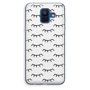 CaseCompany Wimpers: Samsung Galaxy A6 (2018) Transparant Hoesje
