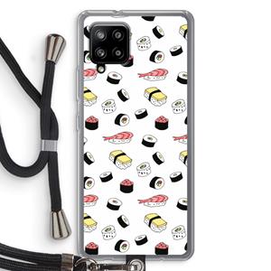 CaseCompany Sushi time: Samsung Galaxy A42 5G Transparant Hoesje met koord