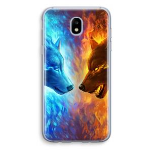 CaseCompany Fire & Ice: Samsung Galaxy J5 (2017) Transparant Hoesje