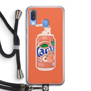 CaseCompany S(peach)less: Samsung Galaxy A40 Transparant Hoesje met koord