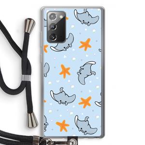 CaseCompany Manta: Samsung Galaxy Note 20 / Note 20 5G Transparant Hoesje met koord