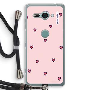 CaseCompany Hartjes: Sony Xperia XZ2 Compact Transparant Hoesje met koord