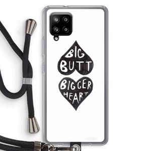 CaseCompany Big butt bigger heart: Samsung Galaxy A42 5G Transparant Hoesje met koord