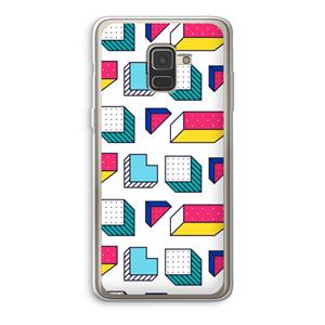 CaseCompany 8-bit N°7: Samsung Galaxy A8 (2018) Transparant Hoesje