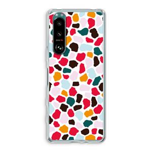 CaseCompany Colored Giraffe: Sony Xperia 5 III Transparant Hoesje