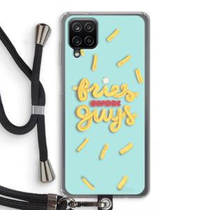 CaseCompany Always fries: Samsung Galaxy A12 Transparant Hoesje met koord