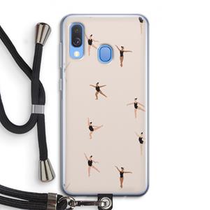 CaseCompany Dancing #1: Samsung Galaxy A40 Transparant Hoesje met koord