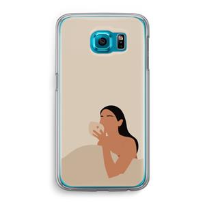 CaseCompany Fresh coffee: Samsung Galaxy S6 Transparant Hoesje
