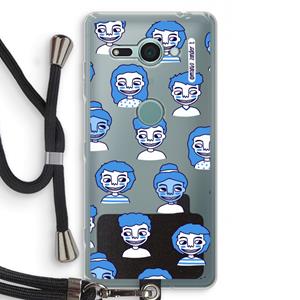 CaseCompany Gezichtjes: Sony Xperia XZ2 Compact Transparant Hoesje met koord