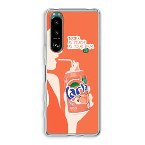 CaseCompany Peach please!: Sony Xperia 5 III Transparant Hoesje