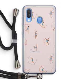 CaseCompany Dancing #3: Samsung Galaxy A40 Transparant Hoesje met koord
