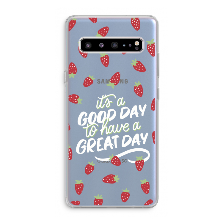 CaseCompany Don't forget to have a great day: Samsung Galaxy S10 5G Transparant Hoesje