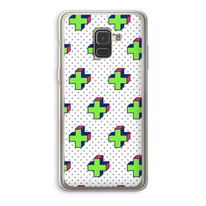 CaseCompany 8-bit N°10: Samsung Galaxy A8 (2018) Transparant Hoesje