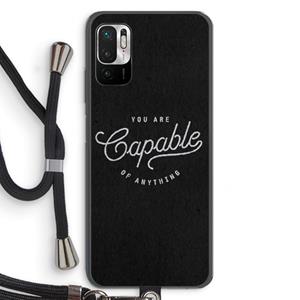 CaseCompany Capable: Xiaomi Redmi Note 10 5G Transparant Hoesje met koord