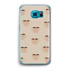 CaseCompany Morning coffee: Samsung Galaxy S6 Transparant Hoesje