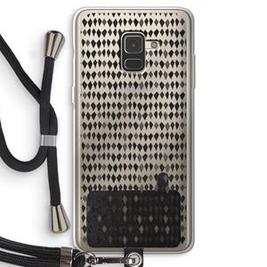 CaseCompany Crazy shapes: Samsung Galaxy A8 (2018) Transparant Hoesje met koord