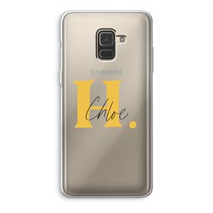 CaseCompany Amber Script: Samsung Galaxy A8 (2018) Transparant Hoesje