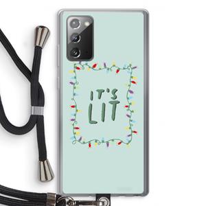 CaseCompany It's Lit: Samsung Galaxy Note 20 / Note 20 5G Transparant Hoesje met koord