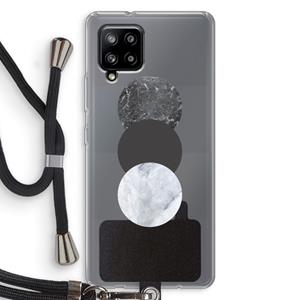 CaseCompany Marmeren cirkels: Samsung Galaxy A42 5G Transparant Hoesje met koord