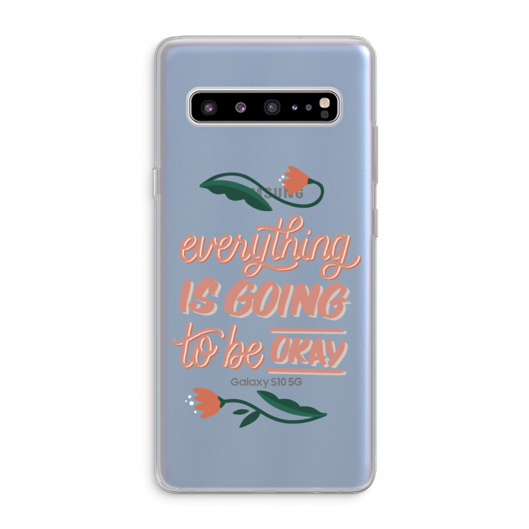 CaseCompany Optimistic flower girl: Samsung Galaxy S10 5G Transparant Hoesje
