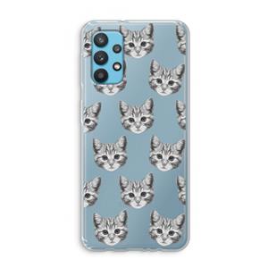 CaseCompany Kitten: Samsung Galaxy A32 4G Transparant Hoesje