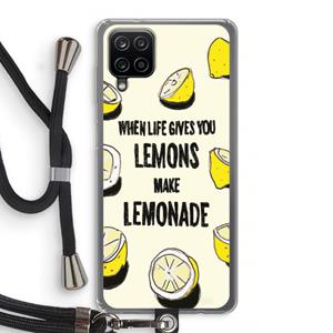 CaseCompany Lemonade: Samsung Galaxy A12 Transparant Hoesje met koord