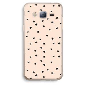 CaseCompany Kleine kattenkopjes: Samsung Galaxy J3 (2016) Transparant Hoesje