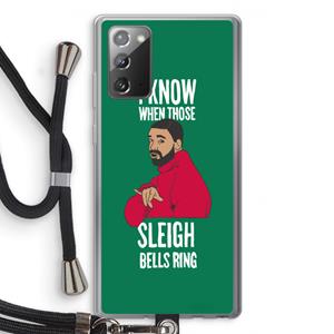 CaseCompany Sleigh Bells Ring: Samsung Galaxy Note 20 / Note 20 5G Transparant Hoesje met koord