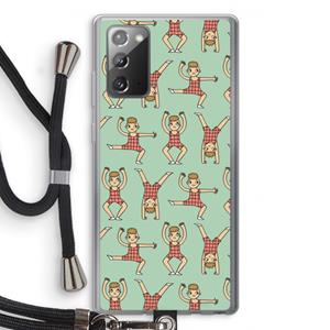 CaseCompany Gymboys: Samsung Galaxy Note 20 / Note 20 5G Transparant Hoesje met koord