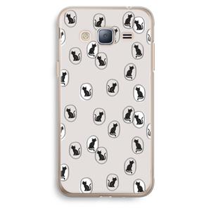 CaseCompany Miauw: Samsung Galaxy J3 (2016) Transparant Hoesje