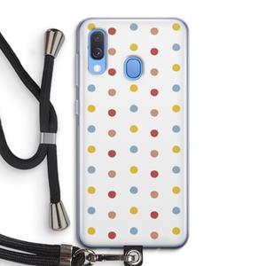 CaseCompany Bollen: Samsung Galaxy A40 Transparant Hoesje met koord