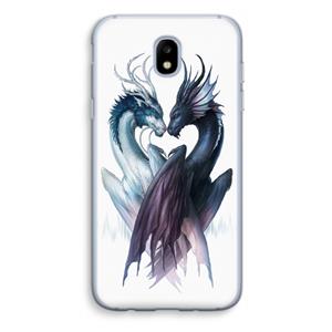 CaseCompany Yin Yang Dragons: Samsung Galaxy J5 (2017) Transparant Hoesje