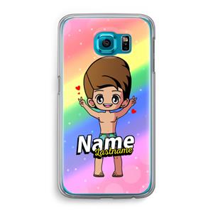 CaseCompany Chibi Maker man: Samsung Galaxy S6 Transparant Hoesje