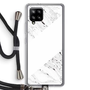 CaseCompany Biggest stripe: Samsung Galaxy A42 5G Transparant Hoesje met koord