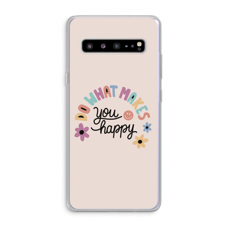 CaseCompany Happy days: Samsung Galaxy S10 5G Transparant Hoesje